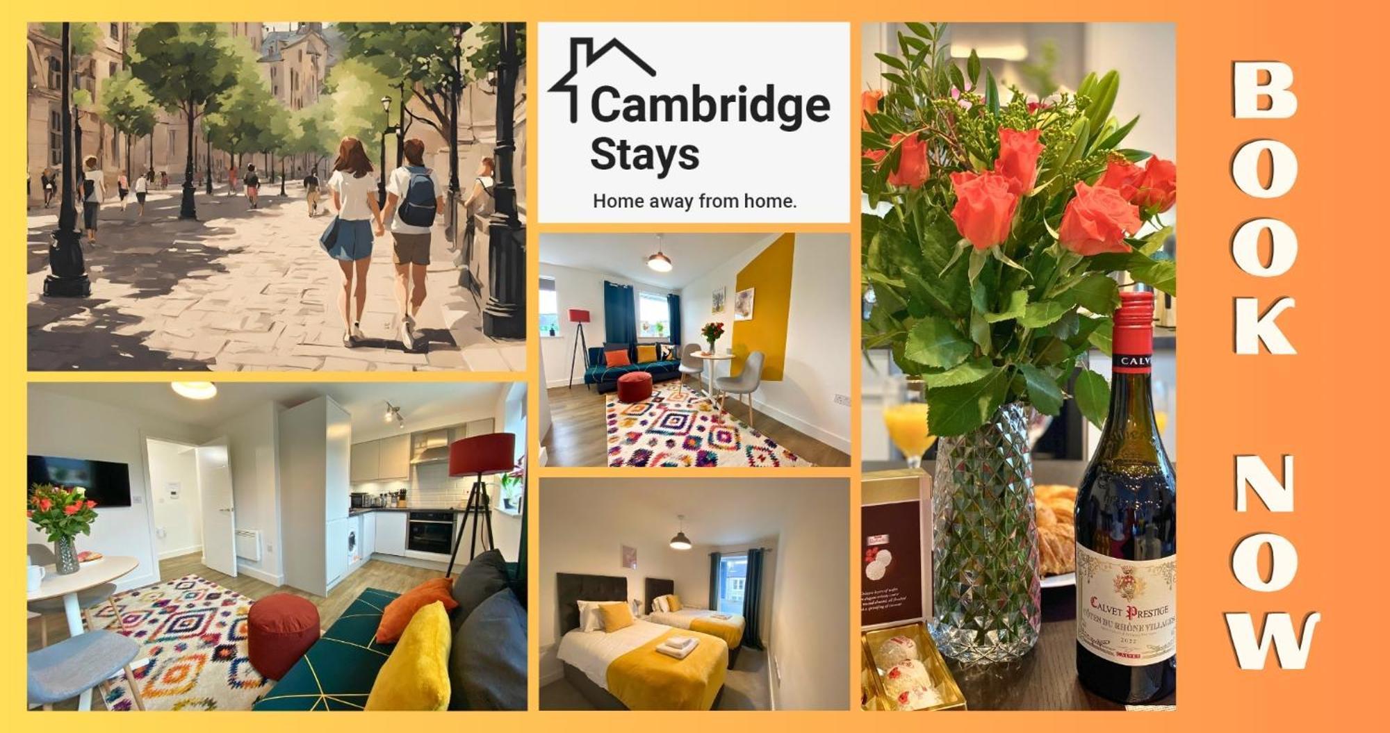Cambridge Stays Central Apart Hotel 1Br Flats-Easy Walk To City Centre-Parking Exterior foto