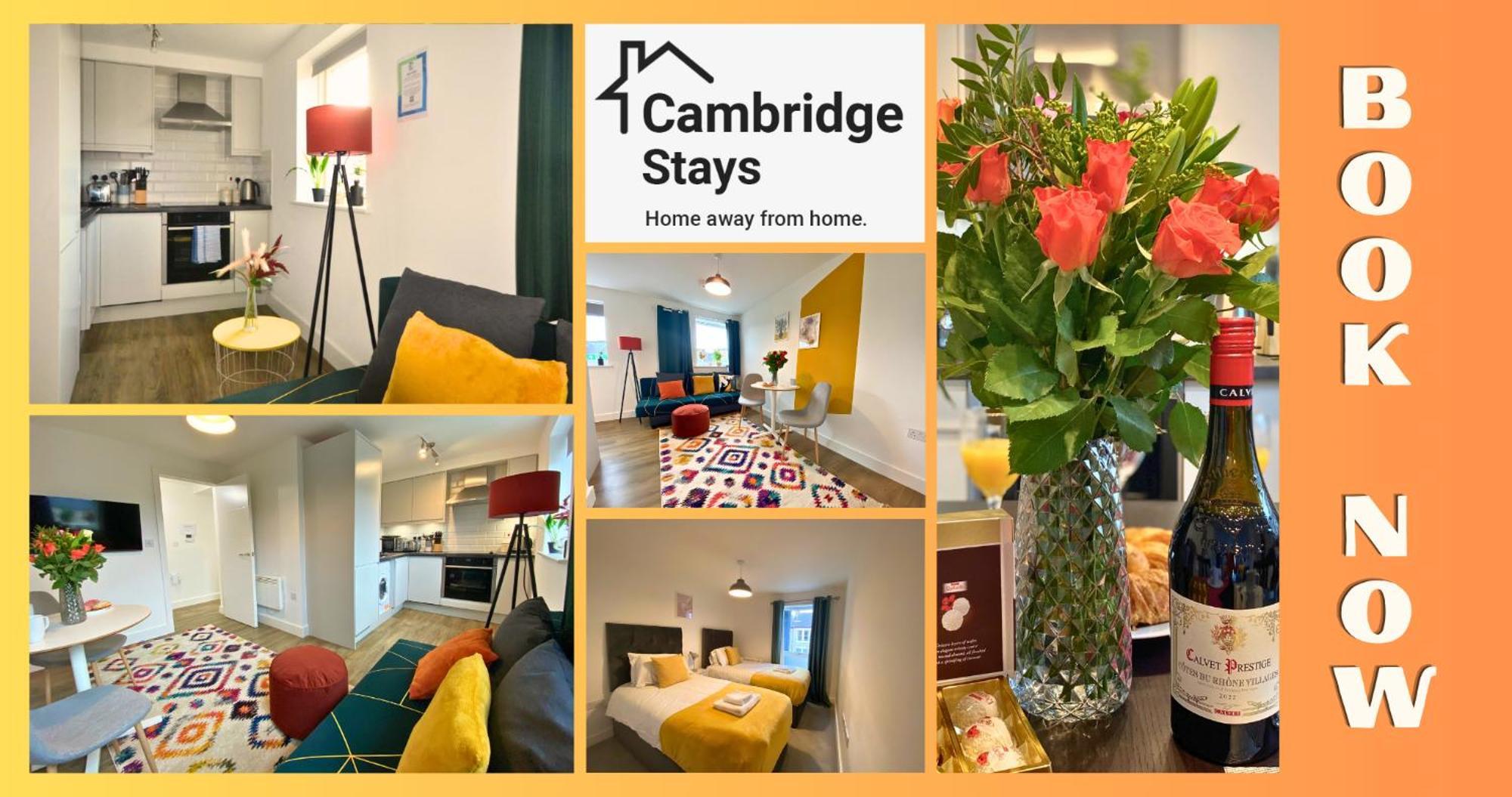 Cambridge Stays Central Apart Hotel 1Br Flats-Easy Walk To City Centre-Parking Exterior foto